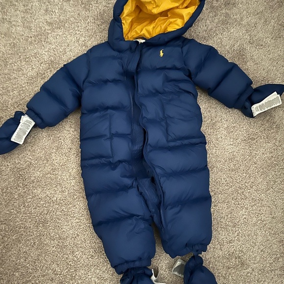 Ralph Lauren Blue and Yellow Baby Snowsuit
